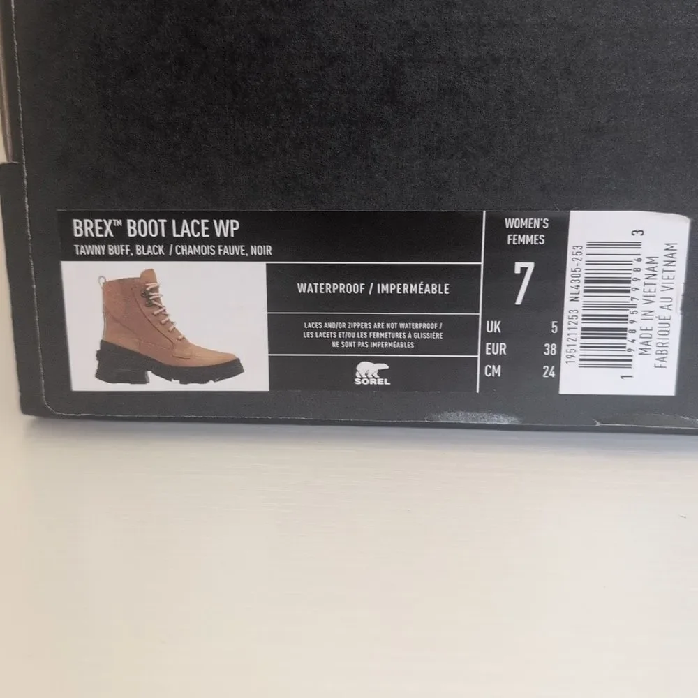 Sorel Size 6 Brex Boot Lace up Waterproof Winter Boots, NEW